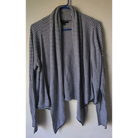 Banana Republic Sweaters - Banana Republic‎ Women's Open Cardigan Fitted Sleeves Navy/White Stripe Size L
